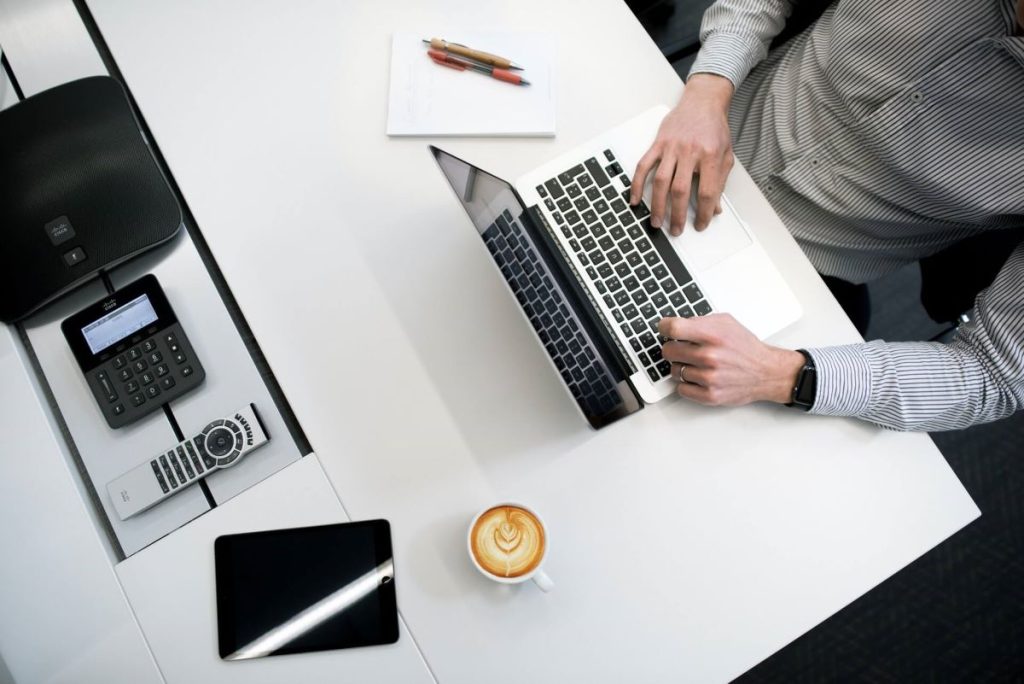 photo of an organized desk for work