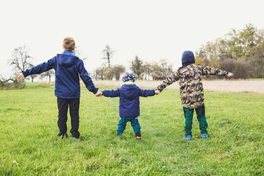 photo of children playing outside