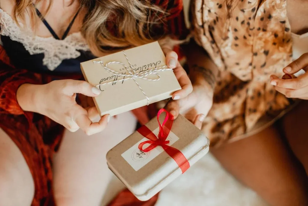 photo of christmas cards and cookies