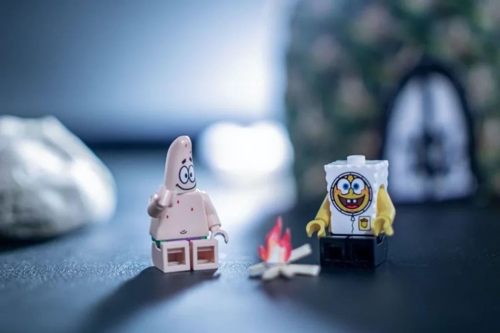 photo of lego spongebob