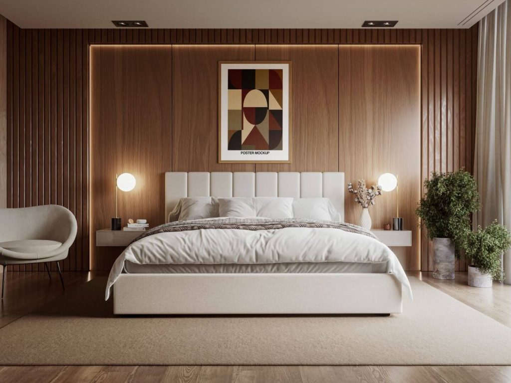 Interior design for a master bedroom