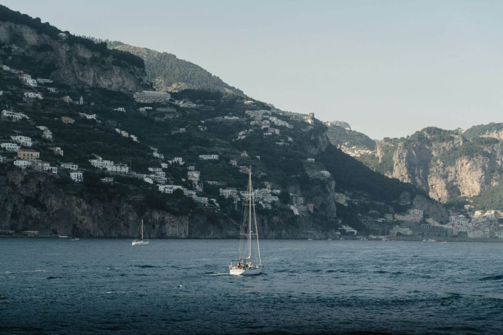 A beautiful beach in one of Italian cities during winter